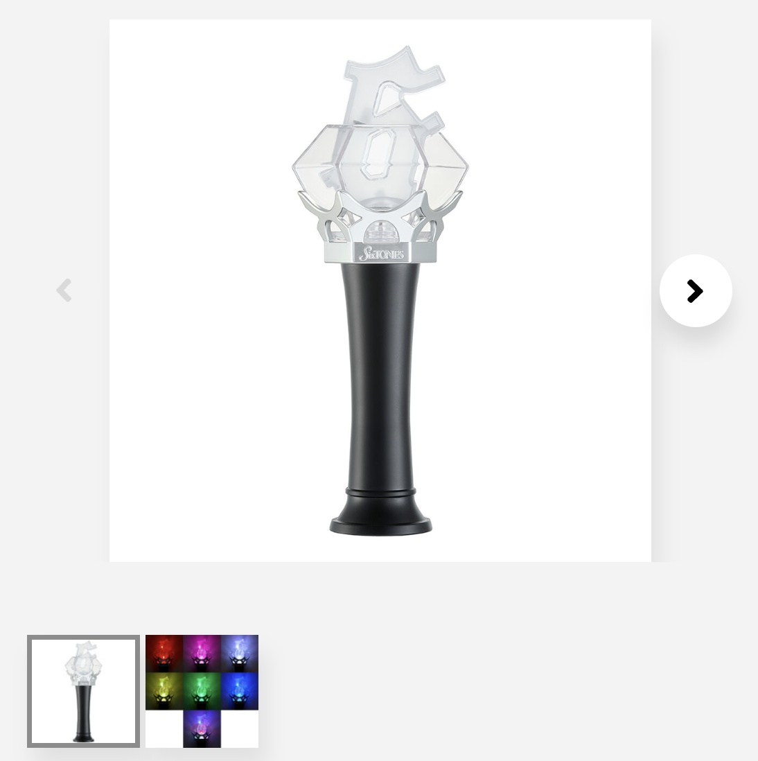 SixTONES MILESixTONESペンライト 6周年のロゴと💎の組み合わせ