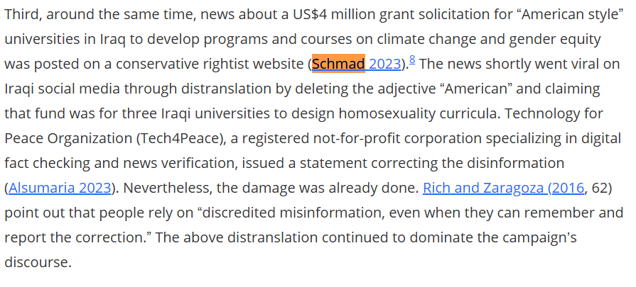 Apparently a piece I wrote in 2023 went viral on Iraqi social media because someone mistranslated "American-style universities" as "homosexual universities" in reference to a Biden admin effort to fund higher education in the country.