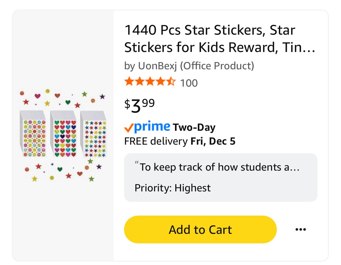 <a href="/itsmrsEspinoza/">Mrs. Espinoza ❤️ $itsmrsEspinoza</a> <a href="/amazon/">Amazon</a> <a href="/DonorsChoose/">DonorsChoose</a> Thank you so much for the place to share! I’m in need of prize box items to help motivate my students during small group reading!! I would appreciate any help!! #ClearTheList2025 

Classroom Wishlist: bit.ly/4mHnCqo