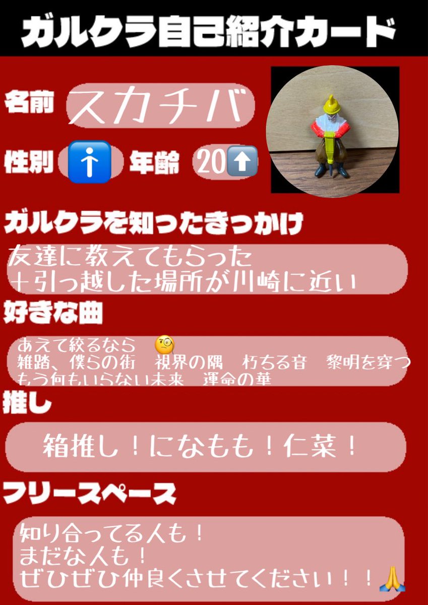 専用】　自己紹介お読み下さい　様 スカチバと申します！ ズミクニさんの自己紹介カードお借りしました
