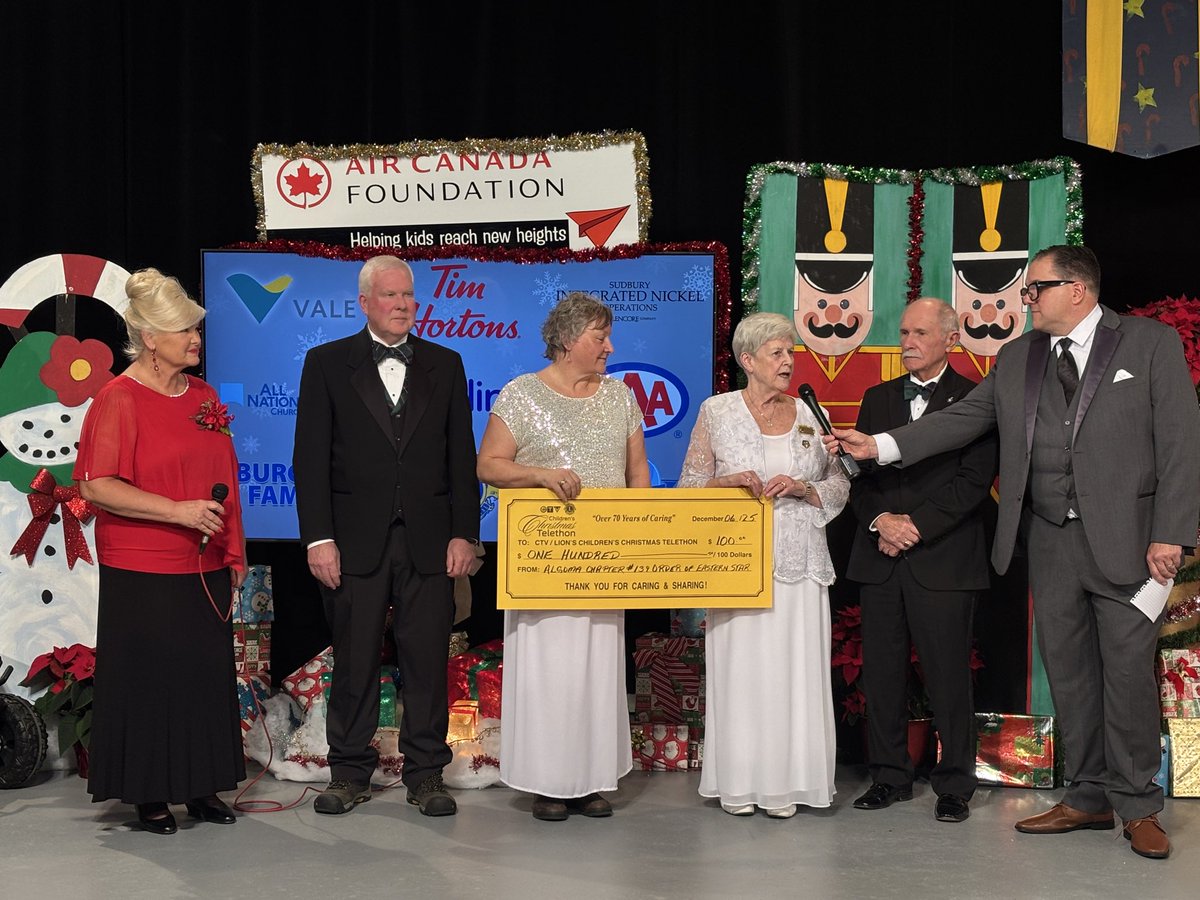 CTVTelethon's tweet photo. We are grateful for Algoma Chapter #139 Order of Eastern Star. We thank you for your kind contribution☺️
#CTVLionsTelethon https://t.co/0R0DJ9kpbm