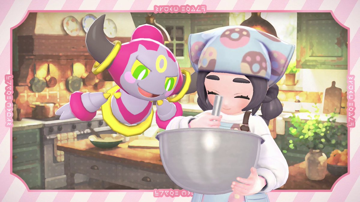 Pokemon's tweet photo. This mysterious girl appeared with the Mythical Pokémon Hoopa in tow. She’s a talented donut chef. 🍩 Eating one of Ansha’s donuts causes Hoopa’s power to awaken, allowing it to open a path into hyperspace. ⭕ Pokémon Legends: Z-A – #MegaDimension https://t.co/BVha58ahlK