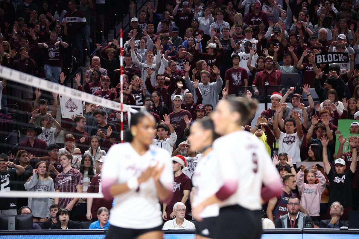 12thMan's tweet photo. NOT. IN. OUR. HOUSE.

@AggieVolleyball fights off six set points to advance to their second straight Sweet Sixteen 👍 https://t.co/j9lzn7P5dm