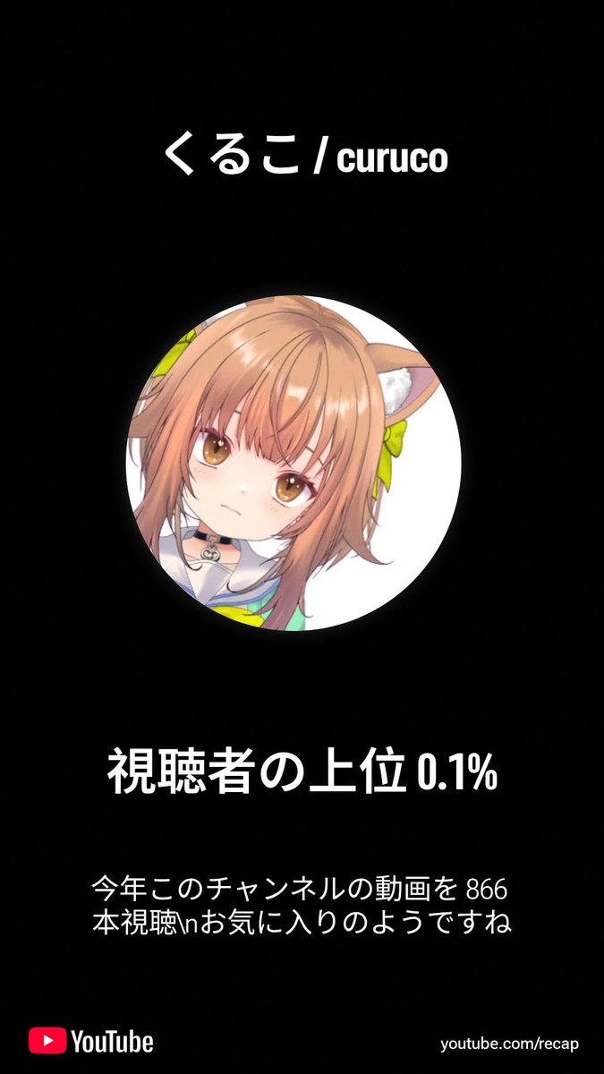 cosmo_coconuts's tweet photo. YouTube 2025ハイライト
2025年の私的結論、歌枠が好き。
１位はくるこ/curucoチャンネル！
懐かしいアニソンや電波ソングがかわいい歌声でたくさん聴けます。テンポが良くてながら聞きや作業用BGMとしても最適！
#YouTubeハイライト https://t.co/pl9dlnGkMp