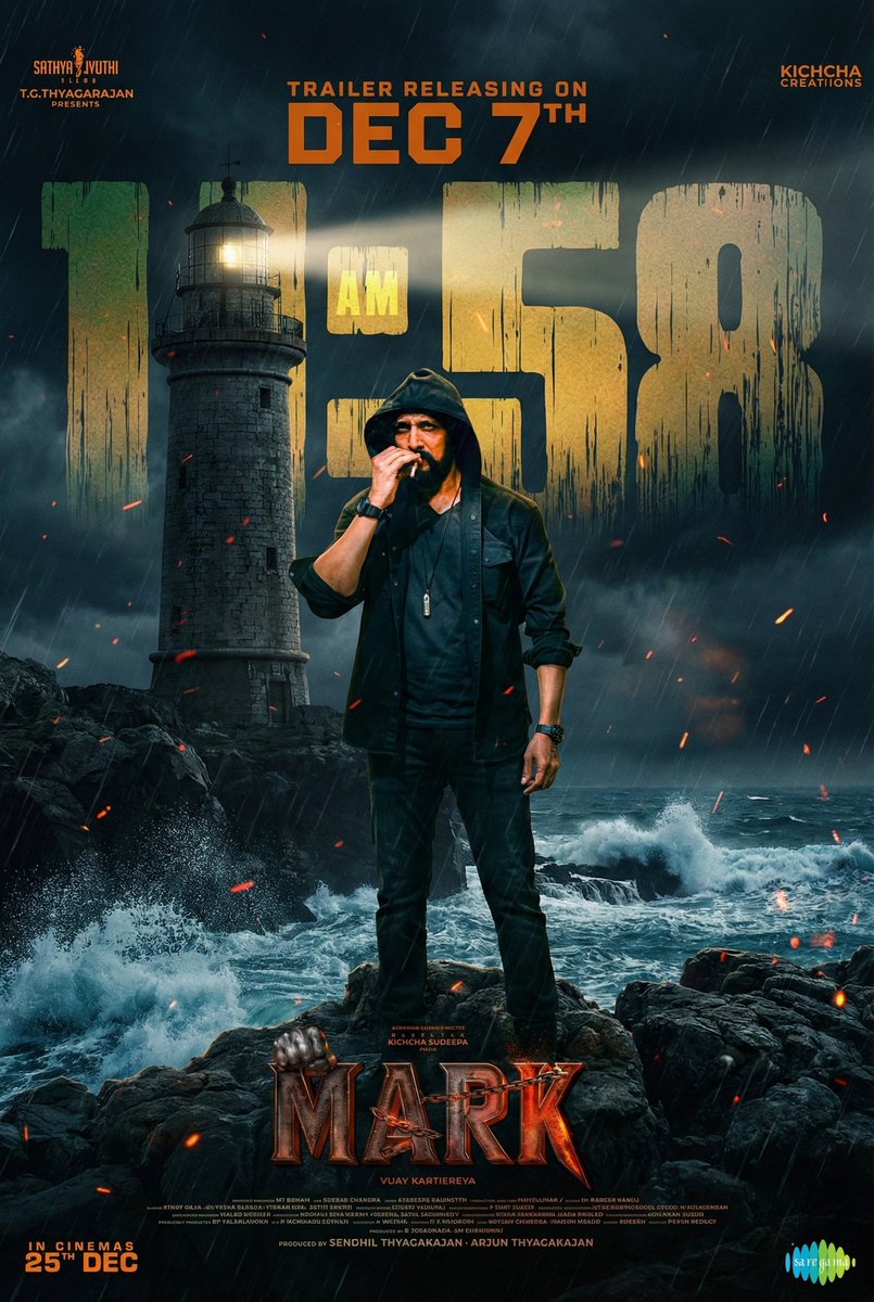 Kicchakumarst2's tweet photo. #mark
The wait ends today 
At 11:58 AM, the MARK Trailer strikes the screens — theatre &amp; digital.
Not just a trailer… an announcement of Kiccha Sudeep’s dominance.
Energy high. Aura unmatched.
Let the world witness what “MARK” truly means. 🔥
#MarkTheFilm #Mark
 #KicchaSudeep https://t.co/niikBszDrY