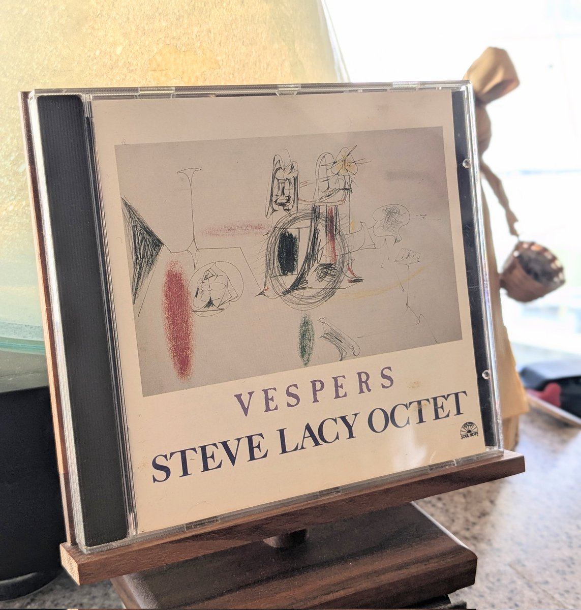 Steve Lacy Octetの「Vespers」1993年Soul Note。いつものIrene Aebi、Jean-Jacques Avenel、John Betsch、Bobby Few、Steve Pottsに加えてTom Varnerのフレンチホルン、そして何とRicky Fordが参加しバリバリ吹いてます！