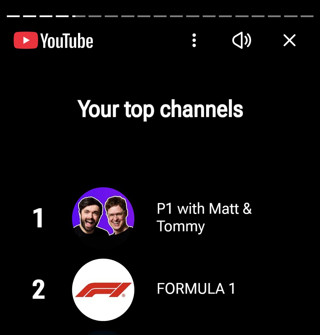 nafin_24's tweet photo. Season so good that my top YouTube channels this year ended up being @MattP1Tommy and @F1 . 🏎️🔥

#P1 #F1 https://t.co/FDNjKZhYK5