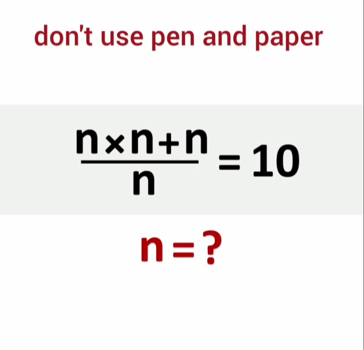 Find the value of n