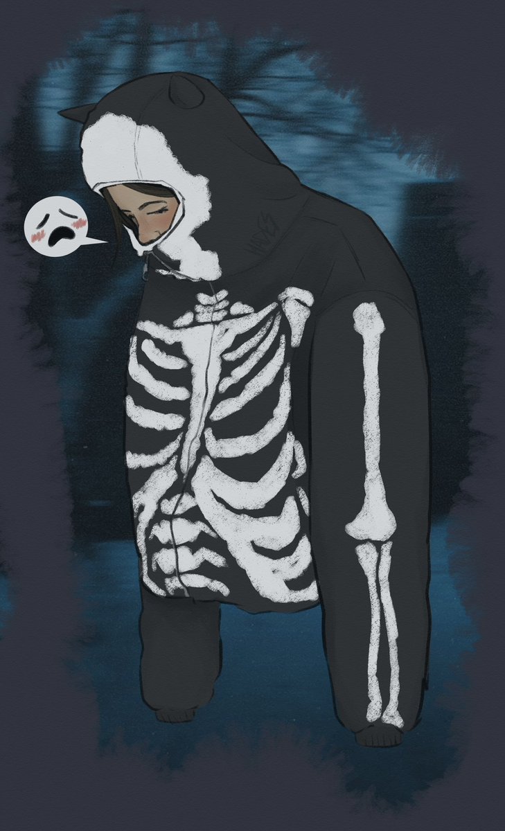 urfavegod's tweet photo. i saw an ad for this skelly hoodie n i HAD to put rio in it 

loser boyfriend in chilly weather bark bark https://t.co/6KNOxW8LXB