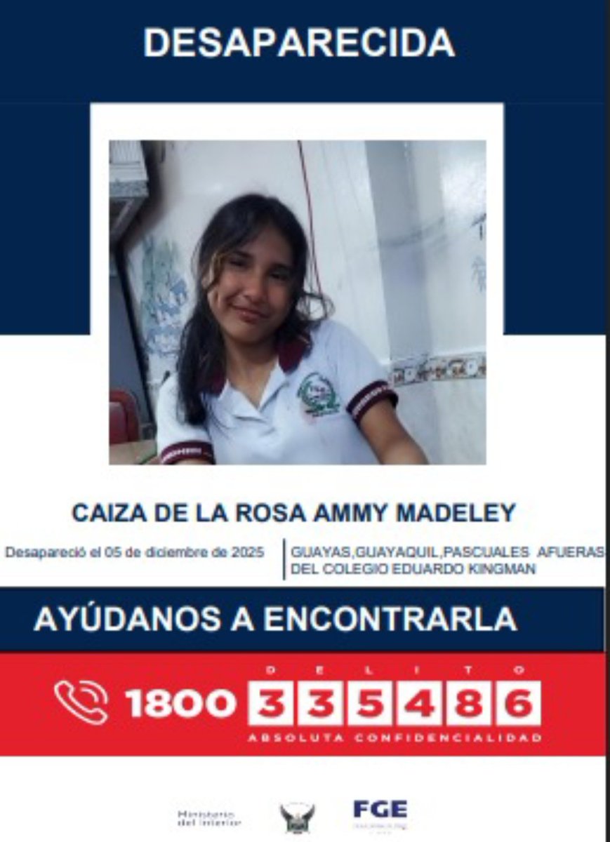 EmergenciasEc's tweet image. #DesaparecidosEcuador
Ayuden a compartir por favor, gracias