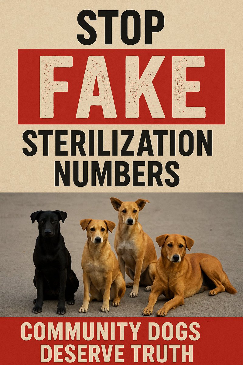 sanjay_daddy's tweet photo. Delhi ke sabhi ABC units ki ground-level verification bahut zaroori hai.
MCD ke sterilization numbers aur ground reality me bada gap dikh raha hai.
Community dogs ki suraksha ke liye transparent audit hona chahiye.

@PMOIndia @MCD_Delhi @CMODelhi @ArvindKejriwal
@LtGovDelhi @DelhiGovDigital
@SupremeCourt_IN @DelhiHighCourt
@barandbench @LiveLawIndia
@All_Animal_NGOs
@indiatoday @TimesNow @ABPNews @htTweets @the_hindu