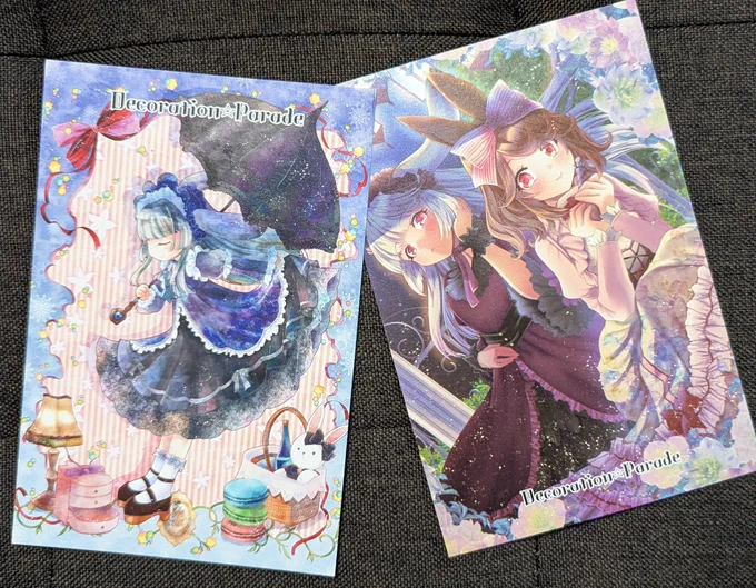 #デコパレ5 にて販売中のクリアファイルですが!! レジ裏に置いてもらって申告で出してもらう予定でしたが何故か棚に置いて頂いてます!! お買い物すると同じ絵柄のポストカードも貰えますが色味が違ったり大きく見れたりするので手に取って貰えたら嬉しいです…… #デコパレ