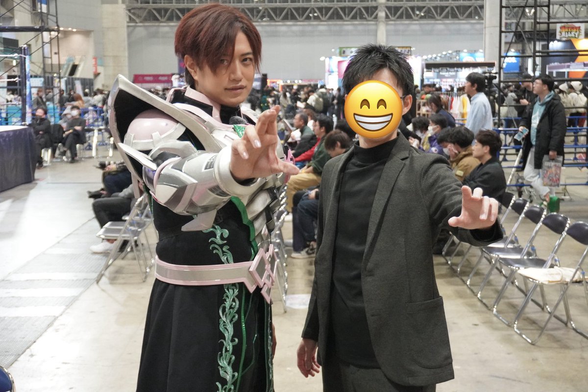 通りすがりの仮面ライダーに会えました❗️井上正大さん男性から見ても