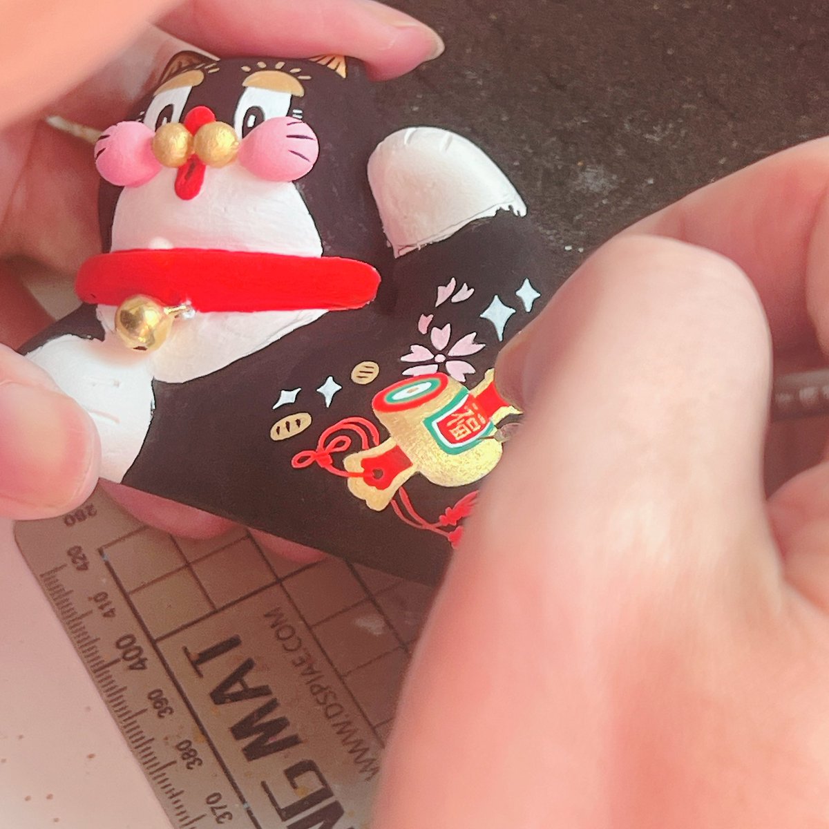 打ち出の小槌 、桜 、小判🌸 #pawpaltoys #デザフェス #幸せをはこぶ猫