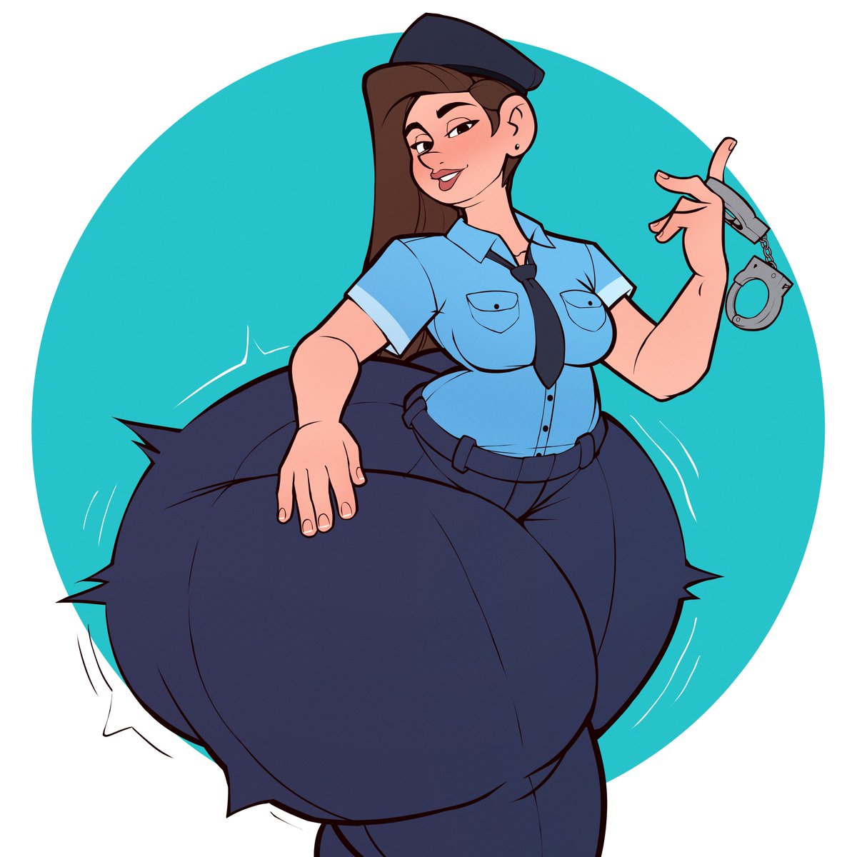 Bit of a quickie.
Years of experience have made her grow in knowing how to subdue petty criminals. :3