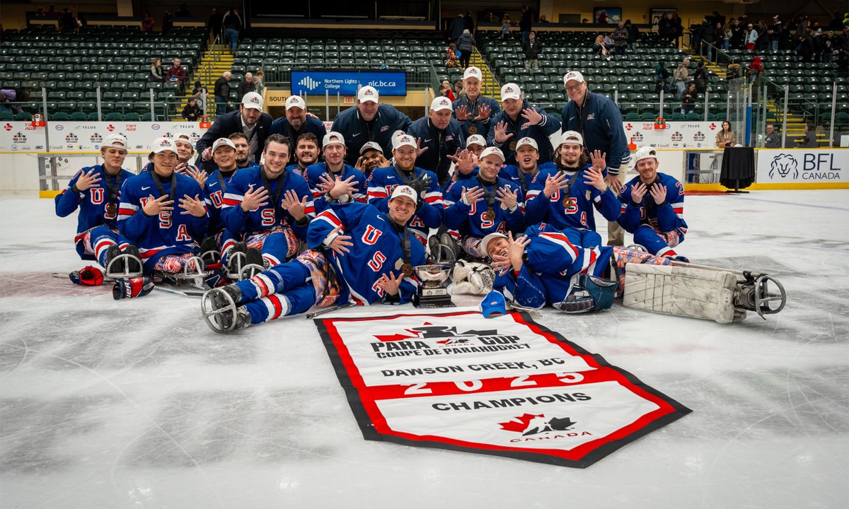 Champs x1️⃣0️⃣

Brett Bolton delivers the game-winner and Jen Lee posts a shutout as the U.S. tops Canada 2–0 to claim the 2025 Para Hockey Cup title!

That makes 10 straight PHC championships and a world-best 12 all-time for Team USA.

Game recap: usah.info/2vyarjww