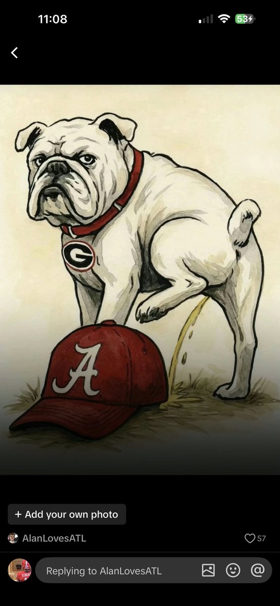 trickyfeelz's tweet photo. #GoDawgs #FuckAlabama https://t.co/6YUSYV8Ouu