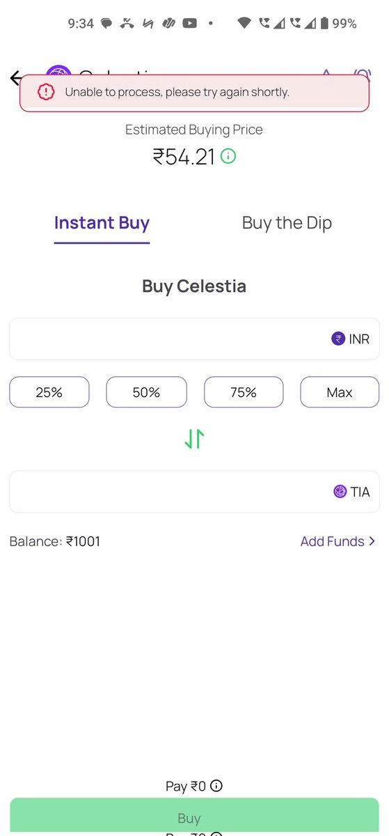 AkashSingh18370's tweet image. @noworyapp please fix this issue 
On an urgent basis, your customers coudn't buy the dip. 

#fixtheissue 
#nowory