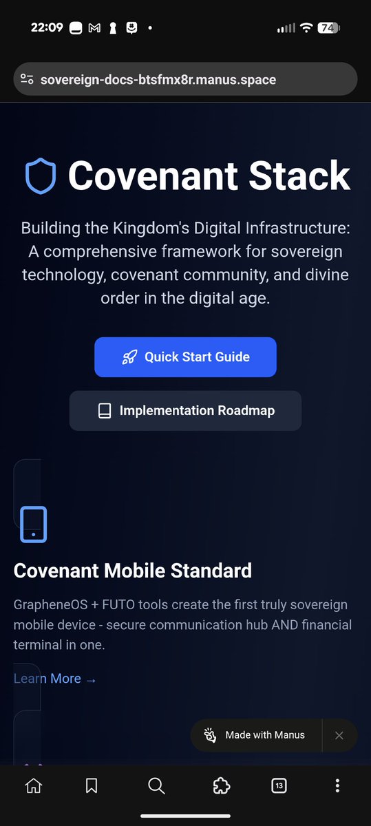 SovereignSent's tweet photo. Working on Covenant-based digital architecture for parallel infrastructure...
Crypto supposed to be a solution for Sovereign money but all warnings so far are not to use crypto on your phone...
this doesn't make sense to me...
#NationOS #CovenantStack #CoFi #PulseChain https://t.co/EXXoFWCKz0
