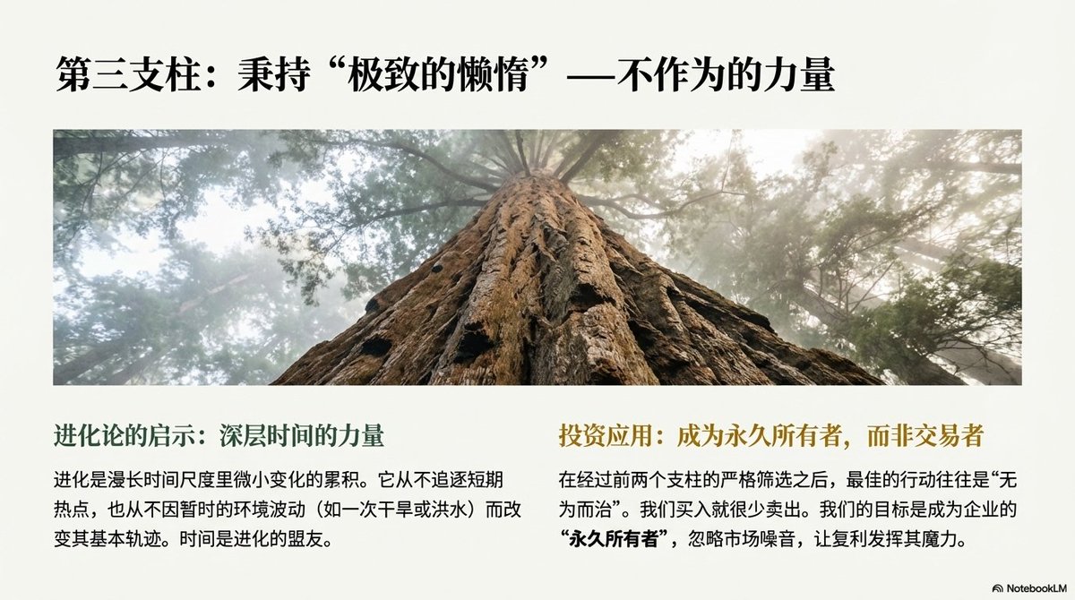 bitfish's tweet image. 今年读到的好书：《What I Learned About Investing from Darwin》。用进化论框架重新理解价值投资，投资的终极智慧与自然选择的核心法则一致,书中提出了三条法则——
避免重大风险、
以合理价格买优质资产、
学会「非常懒惰」。
说到底是一件事：先活着。…