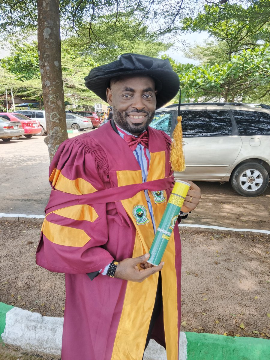 I can only give back thanks to Almighty God for this height. Congratulations to me for the doctorate degree