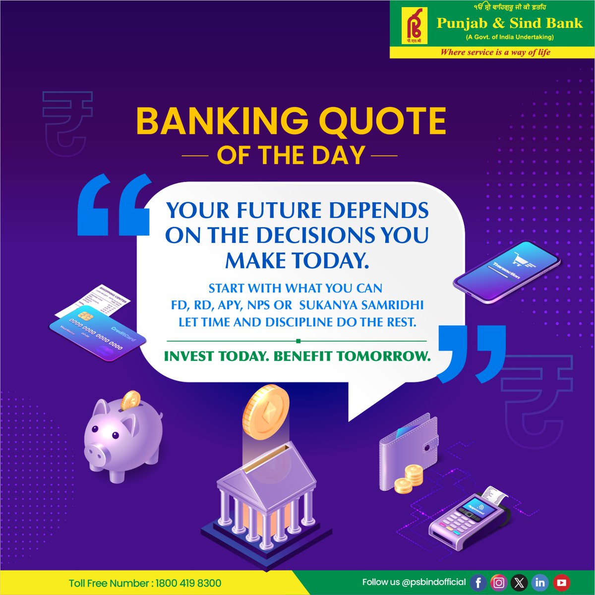 PSBIndOfficial's tweet image. Banking Quote for your financial journey.....

#punjabandsindbank
#FinancialJourney #StartToday 
#FinancialFreedom #InvestinYourself
#MoneyManagement
#whereserviceisawayoflife