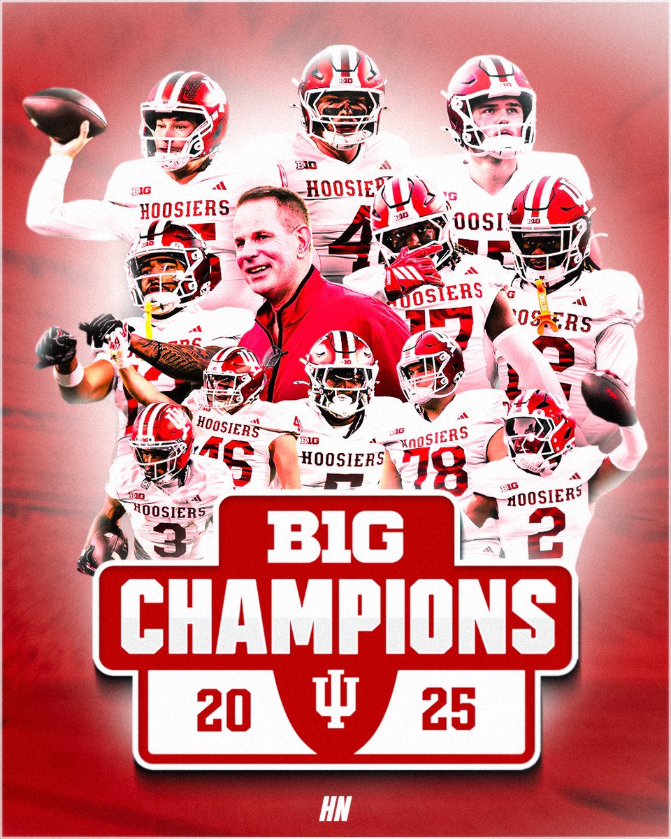 TheHoosierNet's tweet image. Indiana is your 2025 Big Ten Football Champion ‼️ 

#iufb