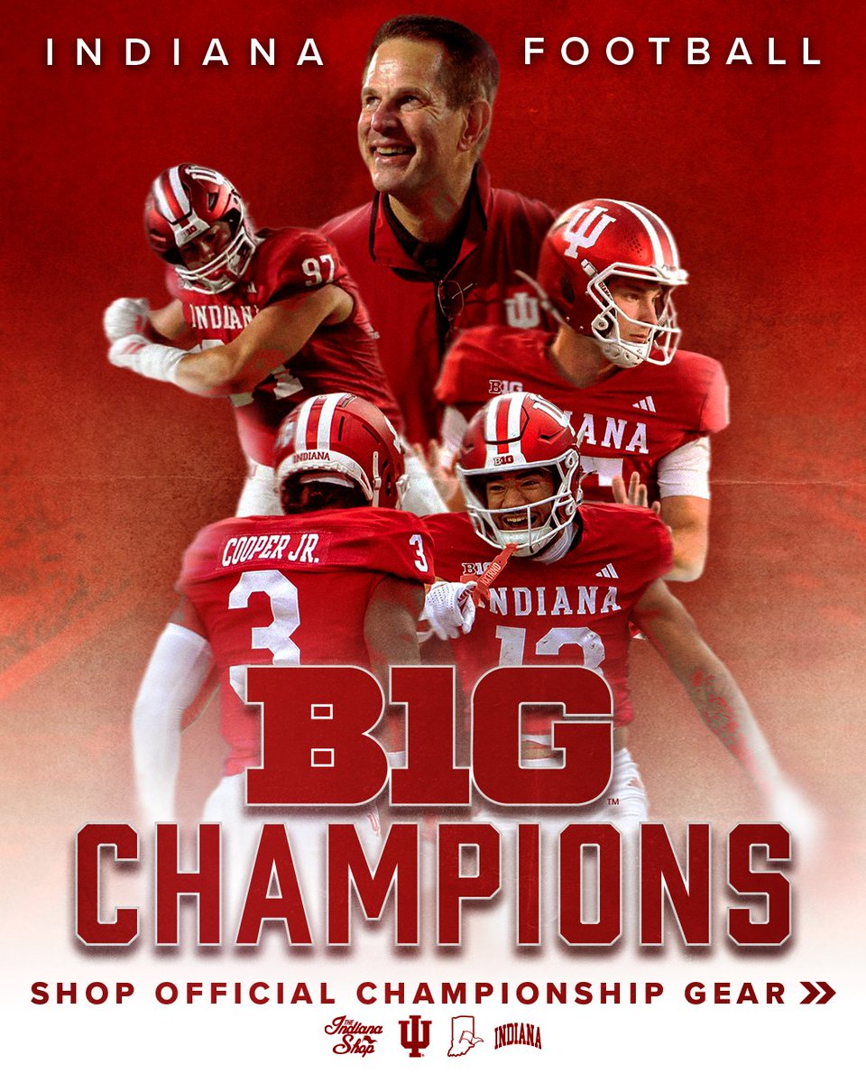 theindianashop's tweet image. CHAMPIONS🏆 @IndianaFootball wins the B1G! #iufb #NeverDaunted