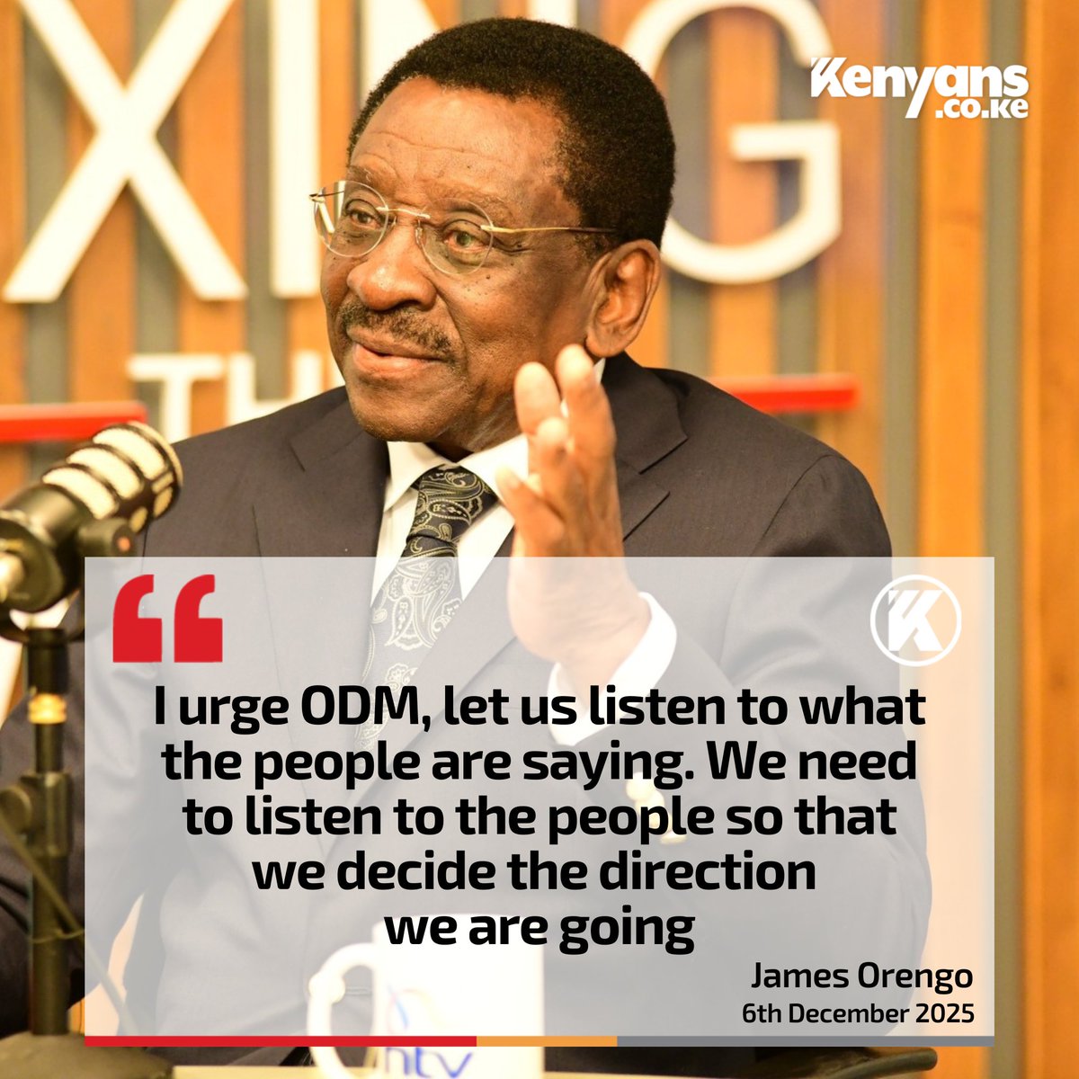 I urge ODM, let us listen to what the people are saying - James Orengo