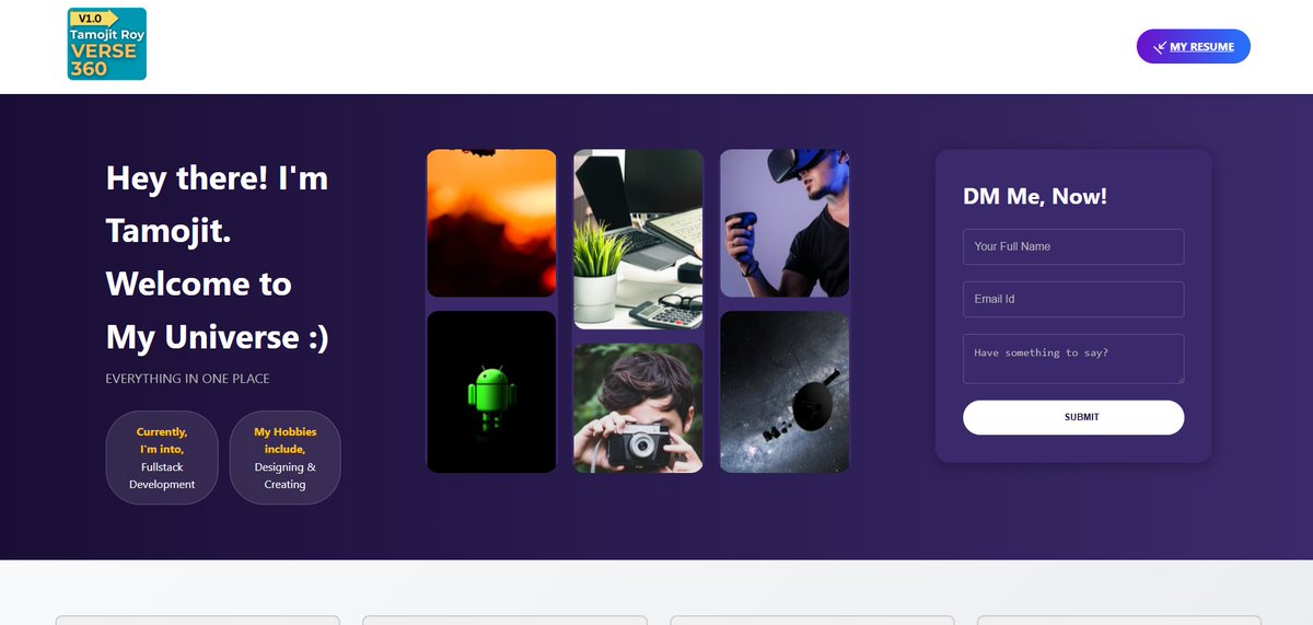 AstroDestroyer's tweet photo. Just launched my NEW ✨ portfolio website 👨‍💻, wherein I'll be hosting my blogs, taking DMs from visitors 👋, taking appointment requests 📆 from clients (professional services) 📬, &amp; much more. Make sure to check it out, and do provide your suggestions ✍️ https://t.co/jYcG1D5Bsn https://t.co/PcmuaVWacE