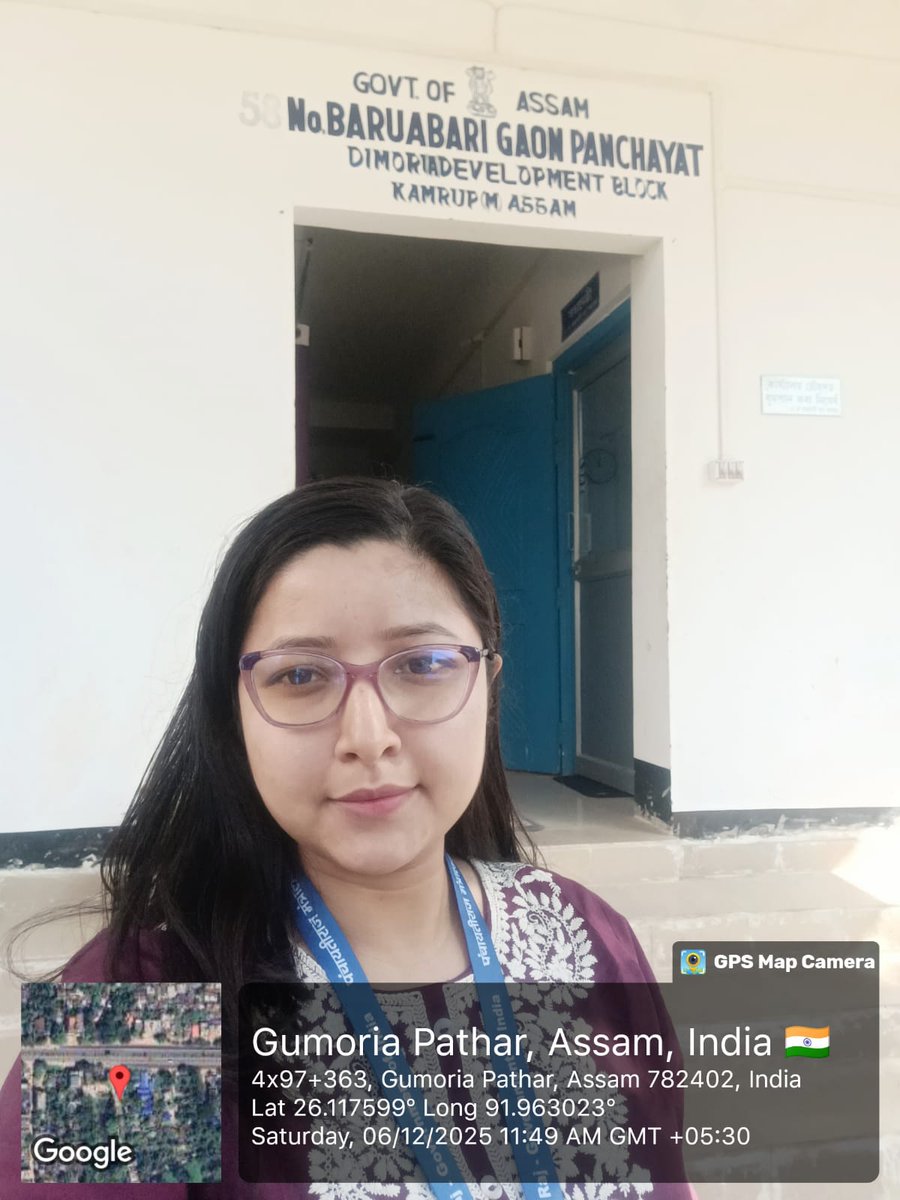 PCMGPCs's tweet photo. Visited Baruabari GP, Kamrup Metro for Q1 MWFGP data validation. Verified all DCF entries with GP staff ensuring accuracy and transparency. Also discussed Women-Friendly initiatives and best practices for replication.
PRA – Aparajita Devi, Assam
#MWFGP #PAI #ModelGP #MoPR https://t.co/09l5CcFGlh