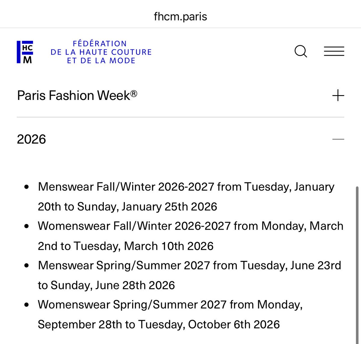 ปารีสแฟชั่นวีครอบหน้า 
คอลผู้ชาย 20-25 มกรา 26 
🤞🏻🤞🏻🤞🏻🤞🏻🤞🏻