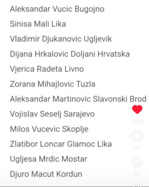 Ćisto da se zna ko vlada Srbijom i našu decu, studente rođenu u Srbiji naziva ustašama!
Ovo ih je samo mali deo...