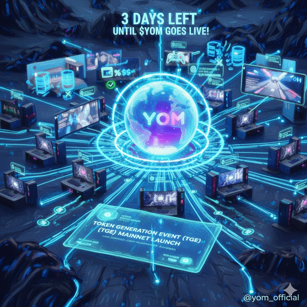 NgajiModu's tweet photo. 3 days left until $YOM goes live!

The Token Generation Event (TGE) marks YOM’s mainnet launch  powering real on-chain rewards and decentralised compute.

@YOM_Official https://t.co/Lshnw9A25N