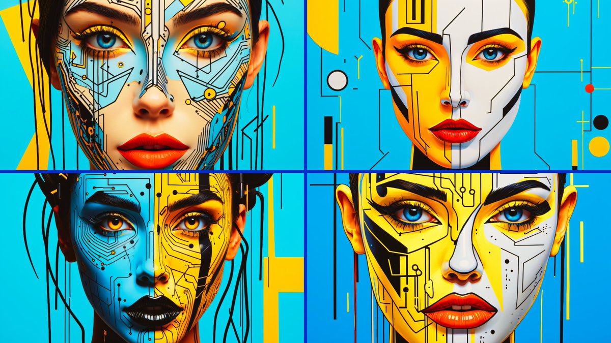 The Four Faces of Digital Destiny
“In every line of code, a different version of us waits to awaken.”
#AIart #aiartist #digitalarts #DigitalArtist