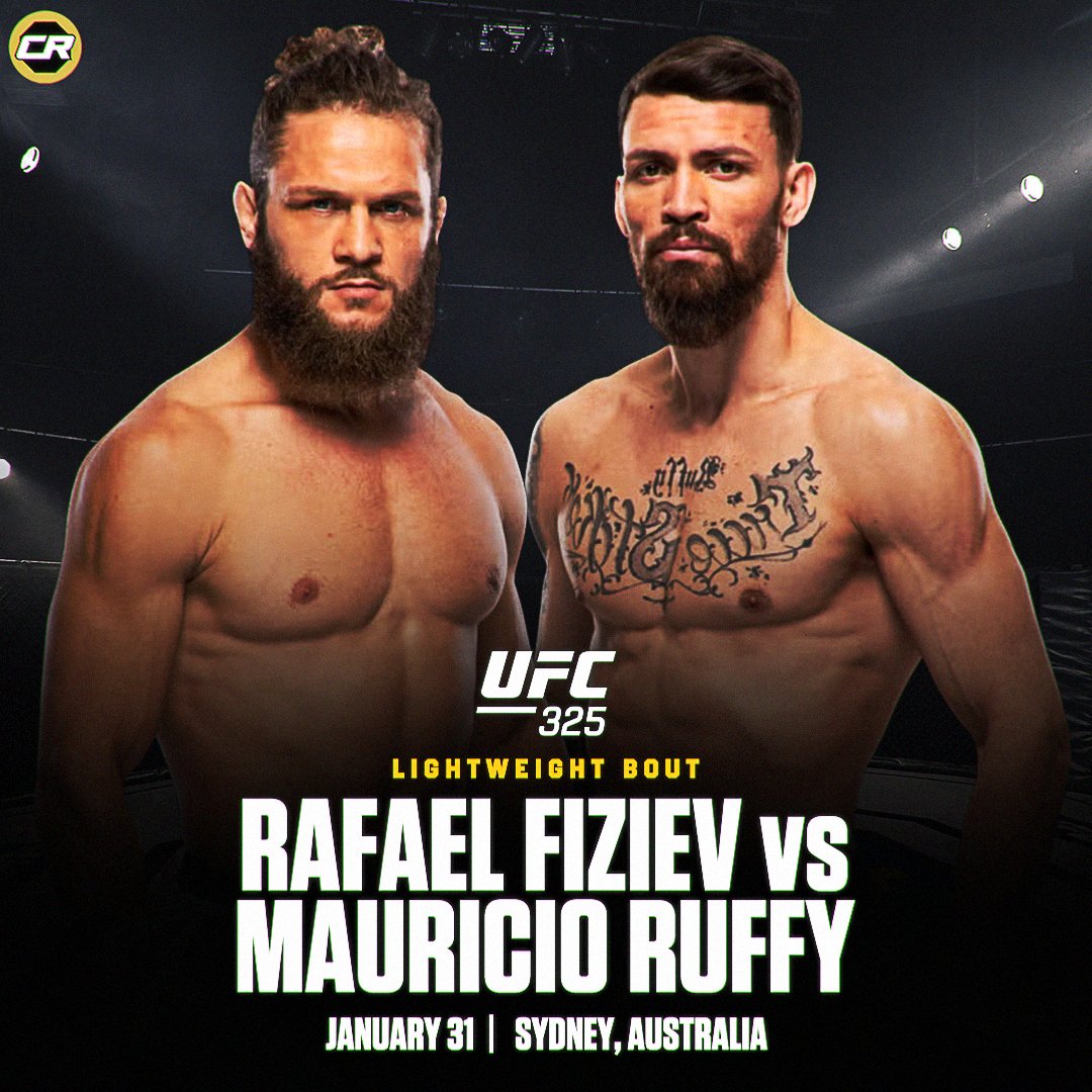 🚨 BREAKING: Rafael Fiziev will fight Mauricio Ruffy at #UFC325 in Sydney on January 31