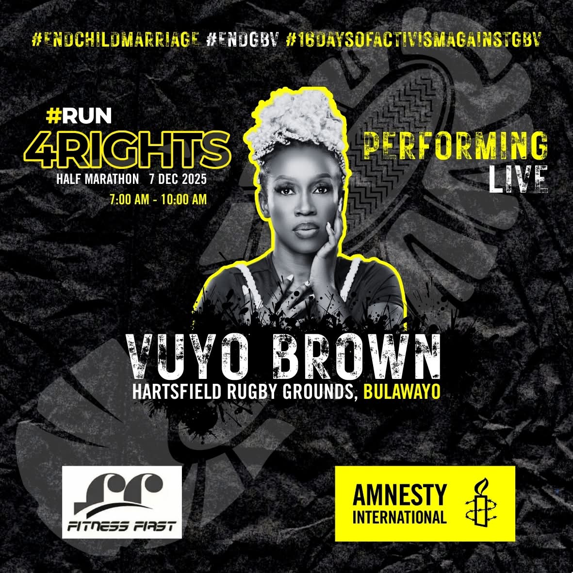 amnesty_zim's tweet image. IT'S RACE DAY 🎉🏃‍♂️🏃‍♀️🎽

✅ Catch Live Updates from Bulawayo: Hartsfield Rugby Grounds and First Capital Bank Sports Club, Mt Pleasant.

#Run4Rights #EndChildMarriage #EndObstetricFistula #RestoreDignity #16DaysOfActivismAgainstGBV