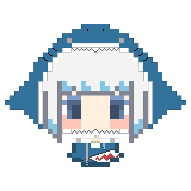 eleafro's tweet photo. Today I made a pixel art drawing of Gura!!!!!
🐟🐟
#gawrt https://t.co/61YDg925xs