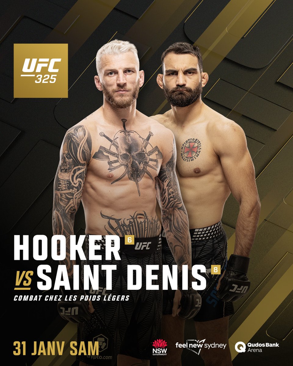 Une grosse dinguerie annoncée pour l'#UFC325 !

🇫🇷 Benoit Saint Denis affrontera Dan Hooker pour une guerre garantie