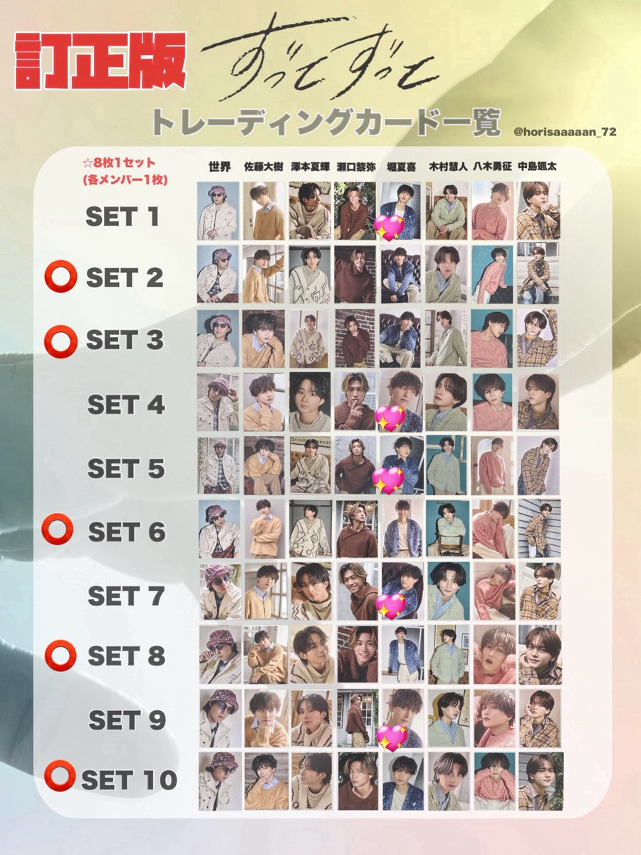 FANTASTICS ずっとずっと トレカ ファンタ 交換 譲 ②、③、⑥、⑧、⑩