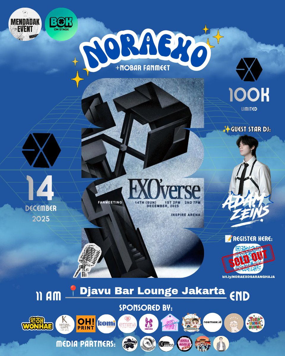 BOK_OnStage's tweet photo. Huge thanks to our media partners for supporting and amplifying NORAEXO to reach more EXO-L. Your contribution helps us create a meaningful and exciting experience together. 🤍✨
We Are One.
@/allpictureexo @/exo_areaaa @/exolsmood.id @/erideulfess2 @/exoplanet.exox @tang__kira https://t.co/SHurtDgIVK