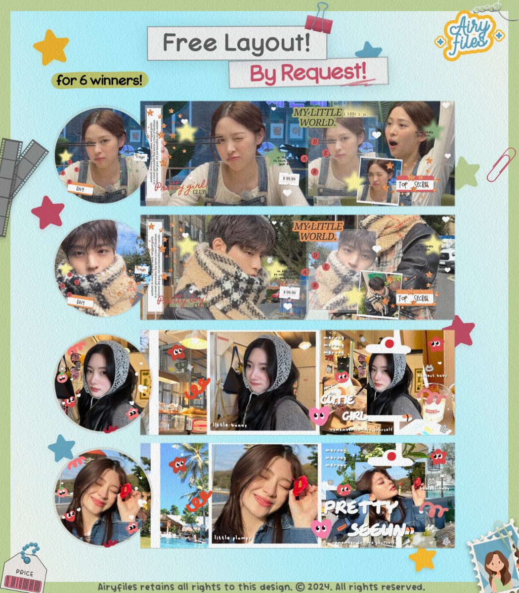 airypics's tweet image. help repost retweet yaa, thank youuu! &amp;lt;3

Dalam rangka merayakan ulang tahun si cantik (kentut) elenora @gelitca #AFloralParTEA 🥳🥳 ada 6 FREE LAYOUT BY REQ katalog poppy pop dan aimee yang bisa kalian jemput dari sekarang by reply! TNC-nya ada dibawaah yaa! &amp;lt;33

#zonauang