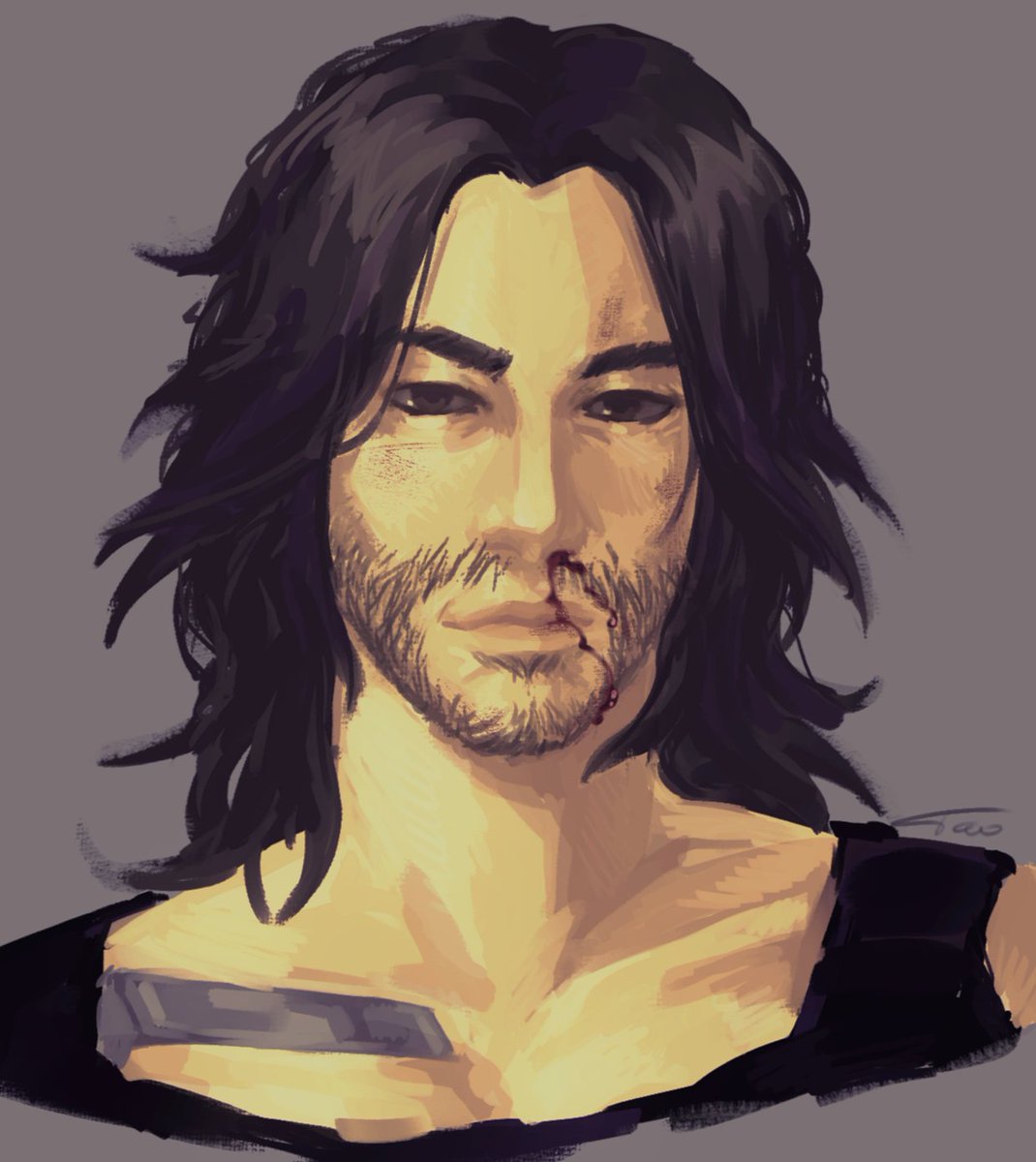 First, what happens if Johnny becomes material? Of course he gets his shit beaten up #Cyberpunk2077 #JohnnySilverhand #SilverV