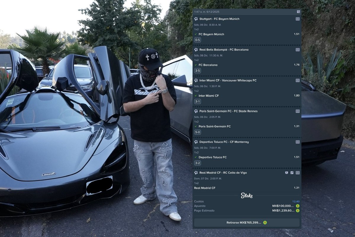 lucky_masked's tweet image. Estoy a una victoria del Real Madrid de ganar 1 millón con este parlay 

Si se gana voy a regalar $10,000 entre los RT de este post 

Vamos con toda la buena vibra, porque si logramos la hazaña me voy a mamar con los regalos para los más fieles