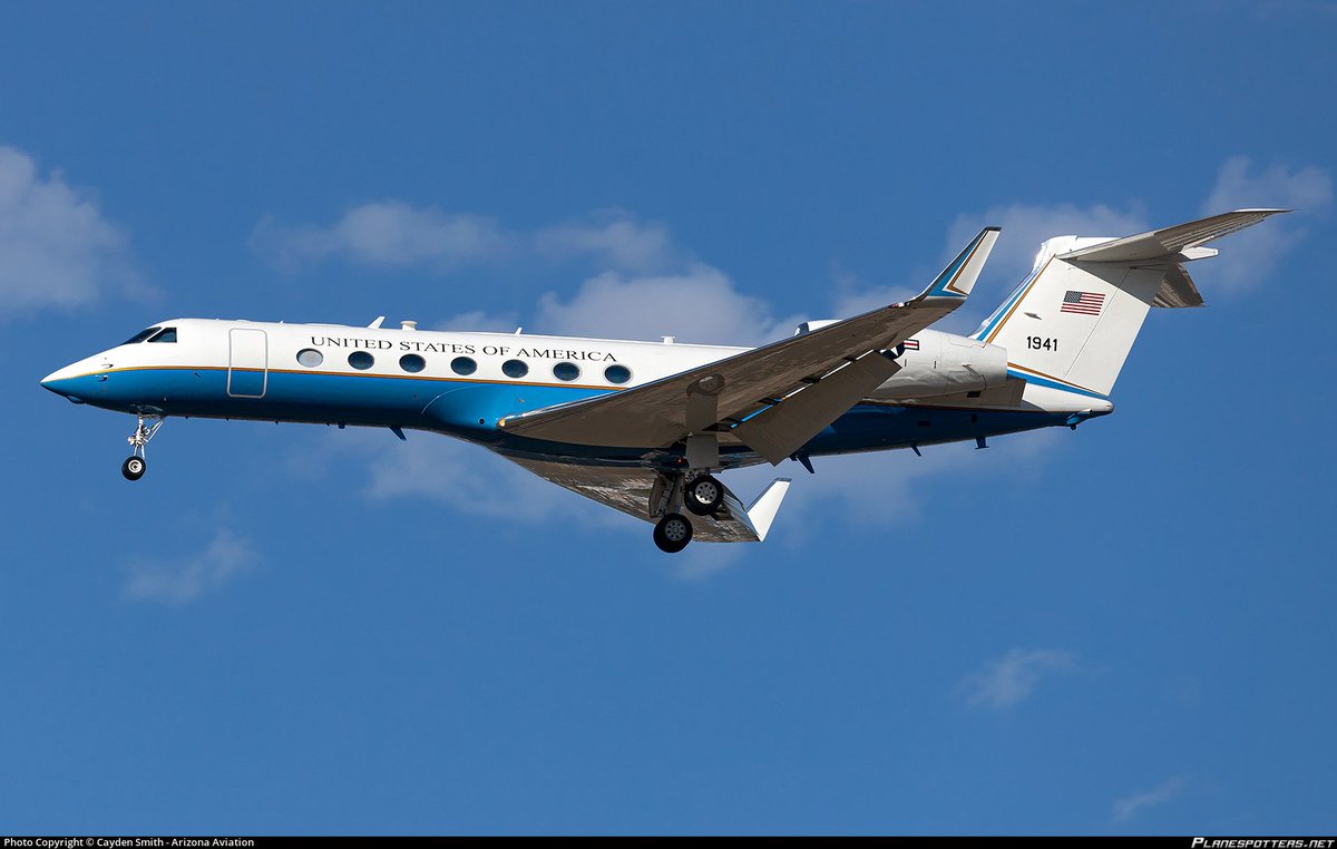 FlconEYES's tweet photo. Call: SAM434 | 20-1941
#USAF Gulfstream C-37B (GV-SP G550)
https://t.co/pGa75o0k9Z
#AvGeek #ADSB #planespotting #7Dec https://t.co/1cDdA5Piui