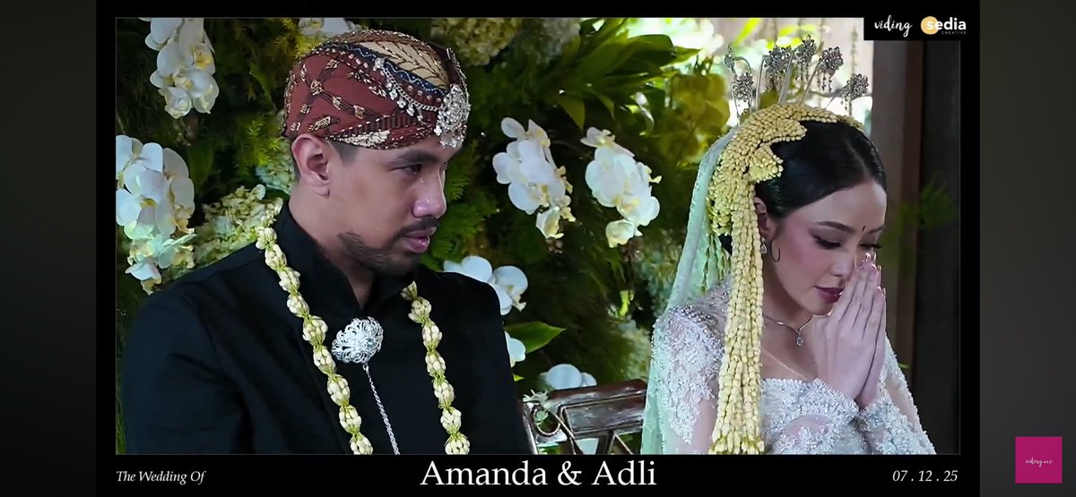 catsedih's tweet image. kalo laki gw kaga nangis pas ijab qobul kayak suaminya manda i don’t want him!!!! 

congrats lovebirds, wishing you both a lifetime of happiness ♾️🤍