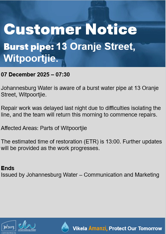 Johannesburg Water tweet media