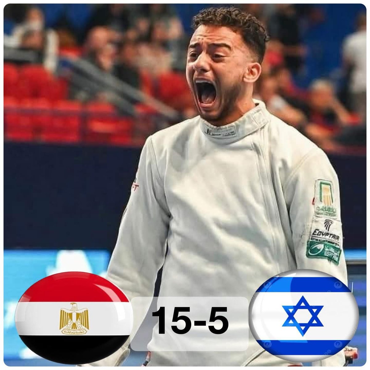 🚨🚨🚨🚨عااااااااااااااااااجل : الله اكبر الله اكبر انجااااااااااااز تاااااااااااااريخى 🇪🇬🔥🔥🔥
محمد السيد يكتسح لاعب اسرائيل بنتيجة 15/5 ويفوز بالميدالية الذهبية لكأس العالم لسلاح الايبي فى انجااااااااااز تااااااااااااريخي 💪💪💪🇪🇬🇪🇬🇪🇬🤺🤺🤺🔥🔥🔥🔥🥇🥇🥇🥇🥇.