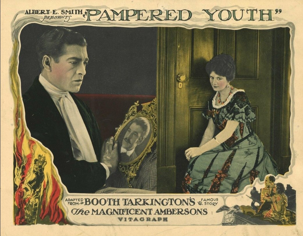 On 7 Dec. 1925, Omagh's cinemagoers could choose from For Sale (US: Associated National Pictures, 1924) at the Picture House and Pampered Youth (US: Vitagraph, 1925), an adaptation of The Magnificent Ambersons, at the Star Kinema. Images: Ulster Herald &amp; IMDb. #EarlyIrishCinema