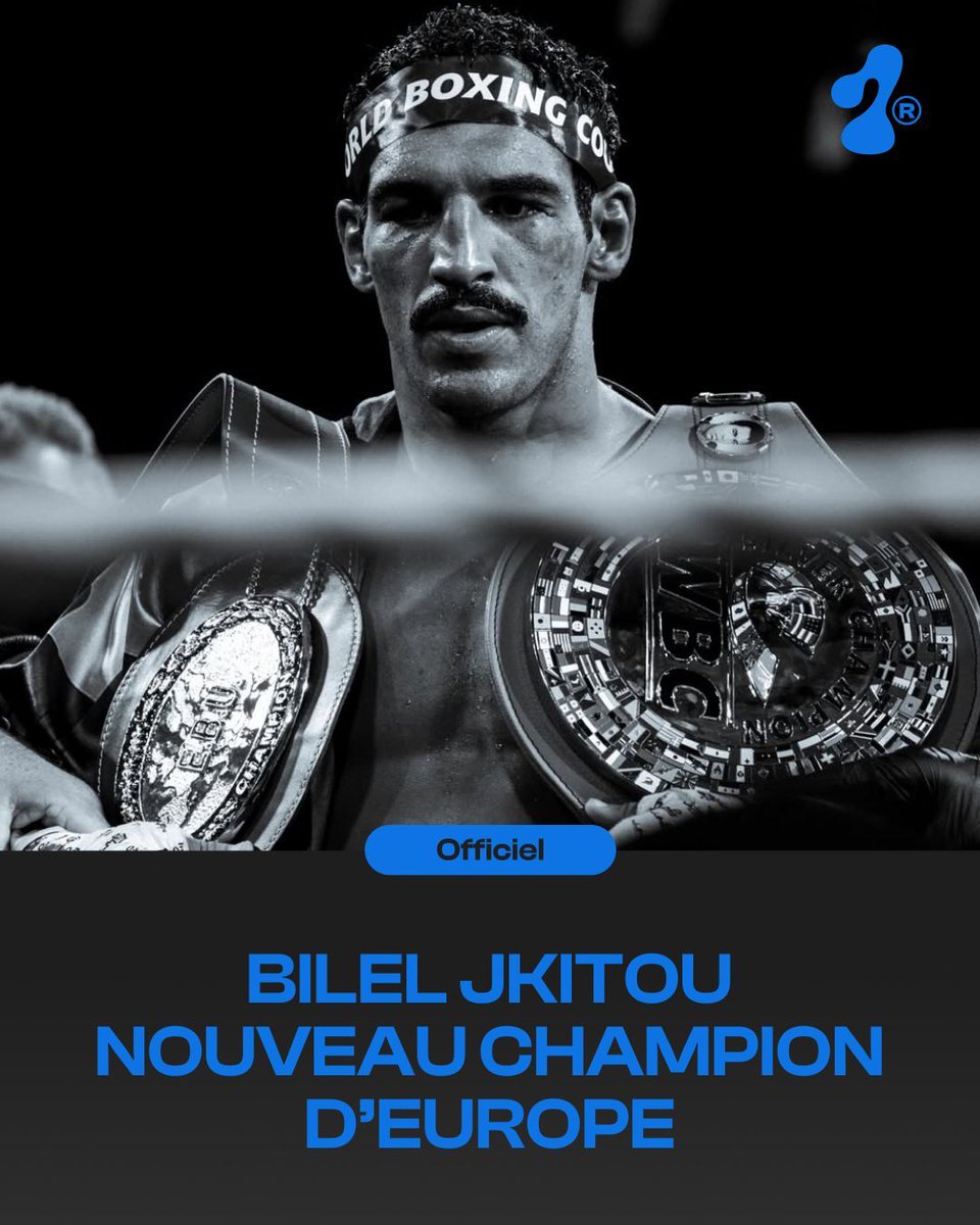 PR_boxing_'s tweet photo. BILEL JKITOU CHAMPION E.B.U POIDS MOYENS 🇪🇺👏

➡️ Avec cette victoire, Bilel peut prétendre à combattre un TOP 10 mondial ensuite et s'approcher de plus prêt d'une ceinture mondiale WBC ! 

📸 mdf.atelier (IG)

#boxing https://t.co/jHgMKUFxrz